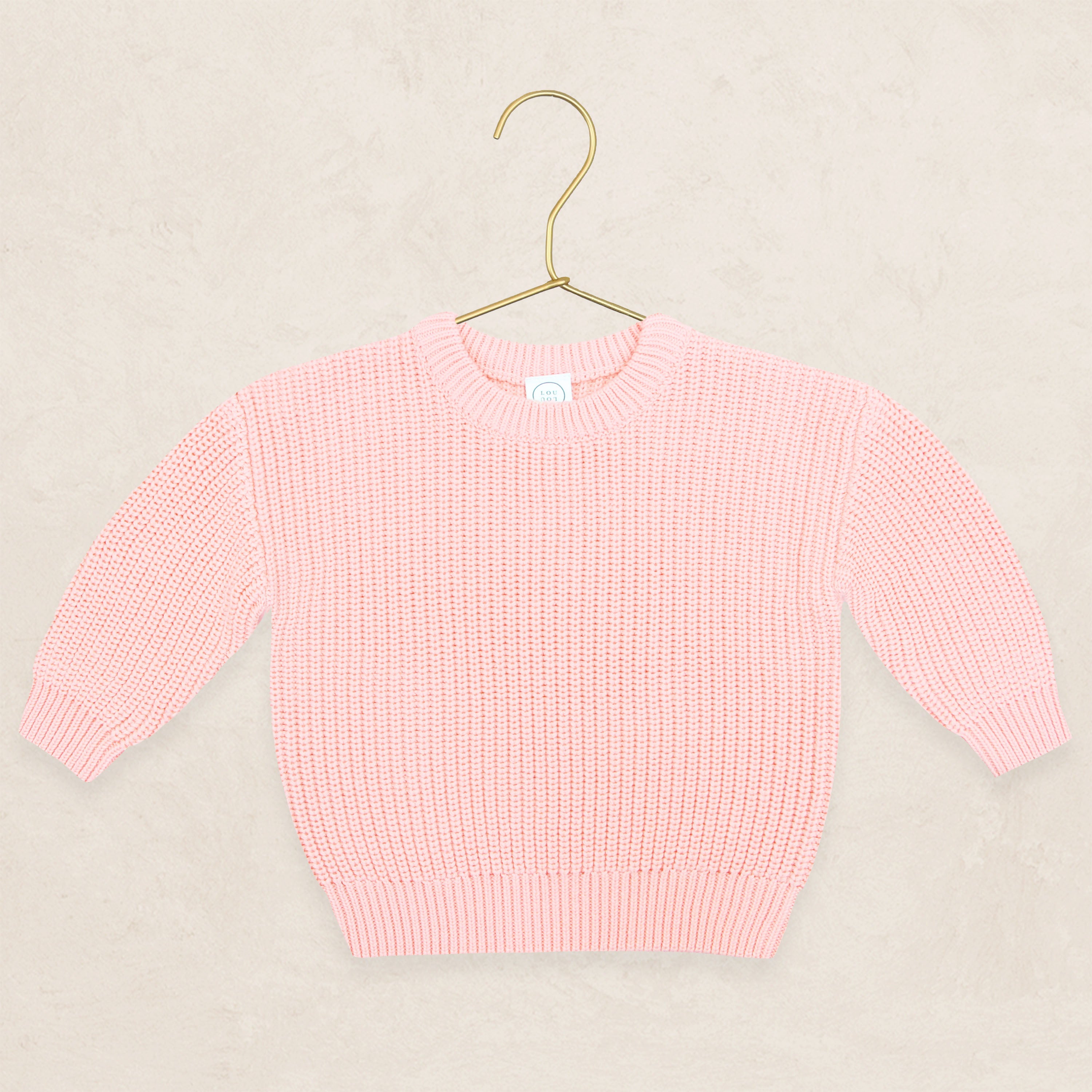 Knit Chunky Sweater - Blush