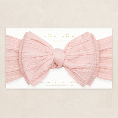 Cable Knit Headband - Blush