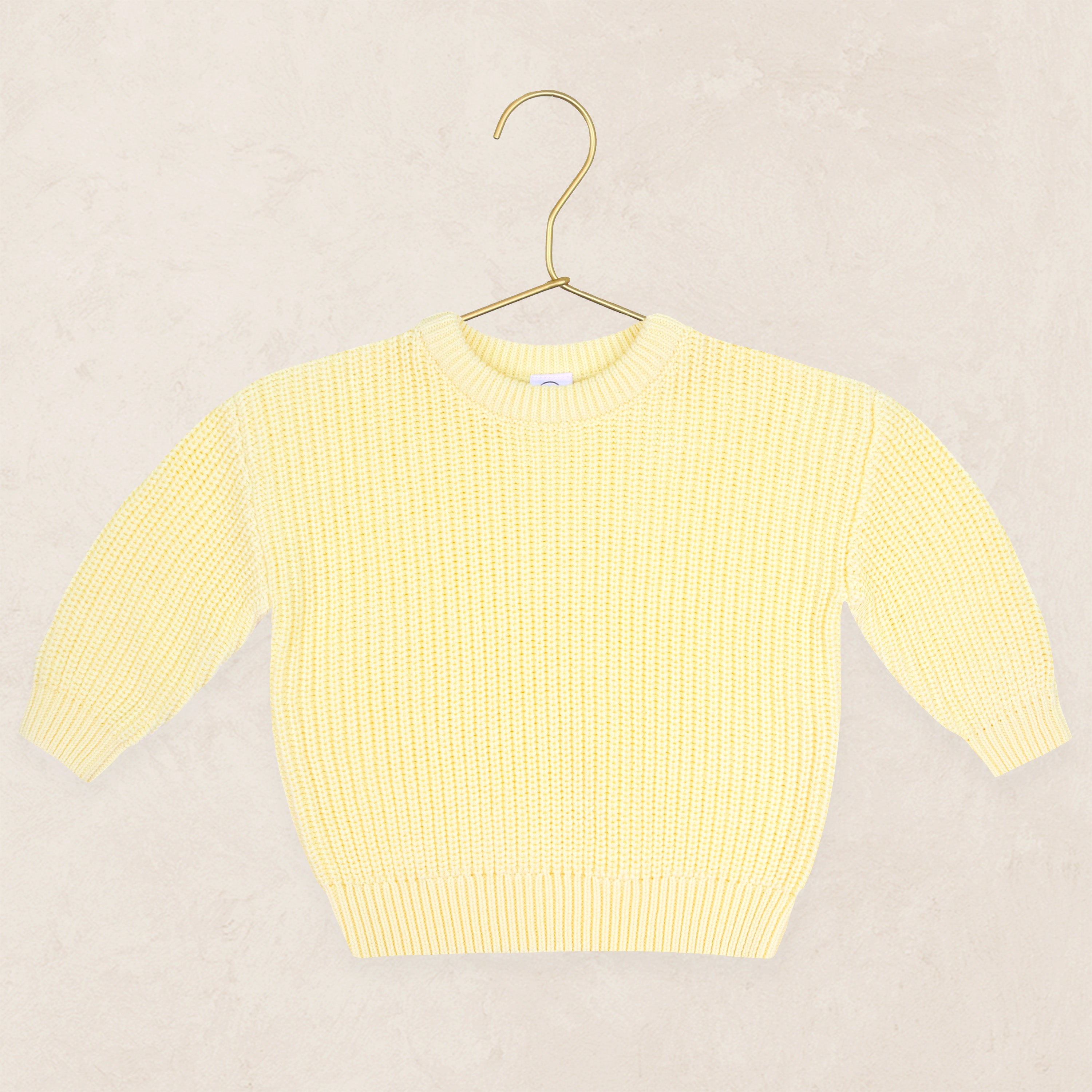 Knit Chunky Sweater - Butter Yellow