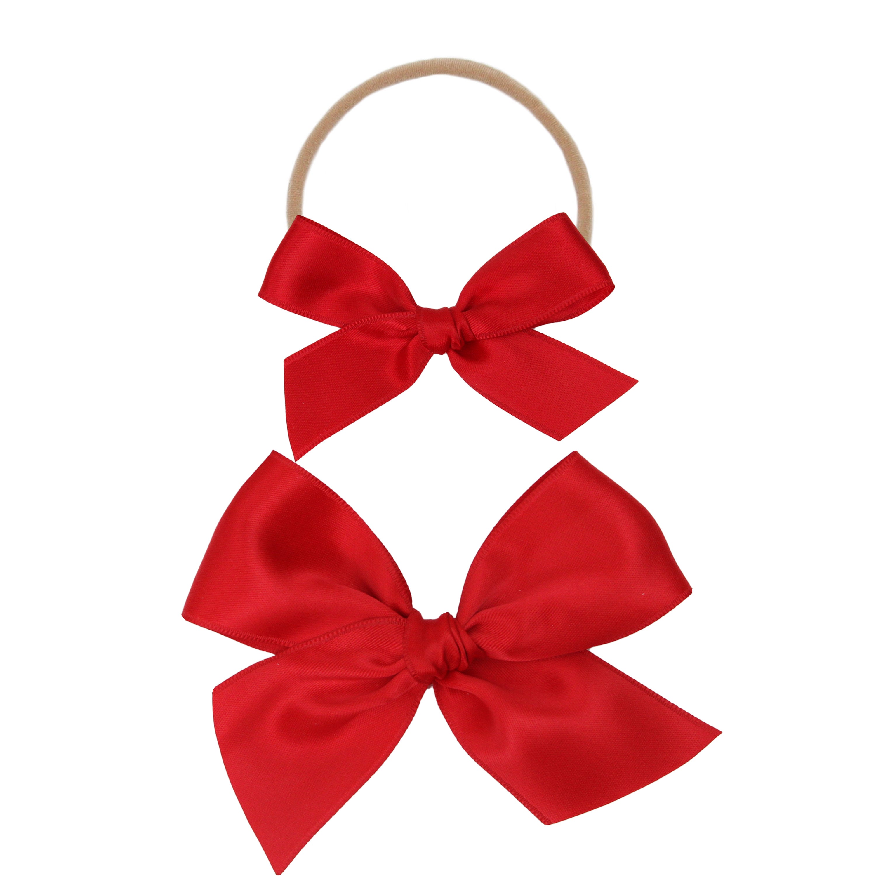 Satin Bow - Cherry Headband