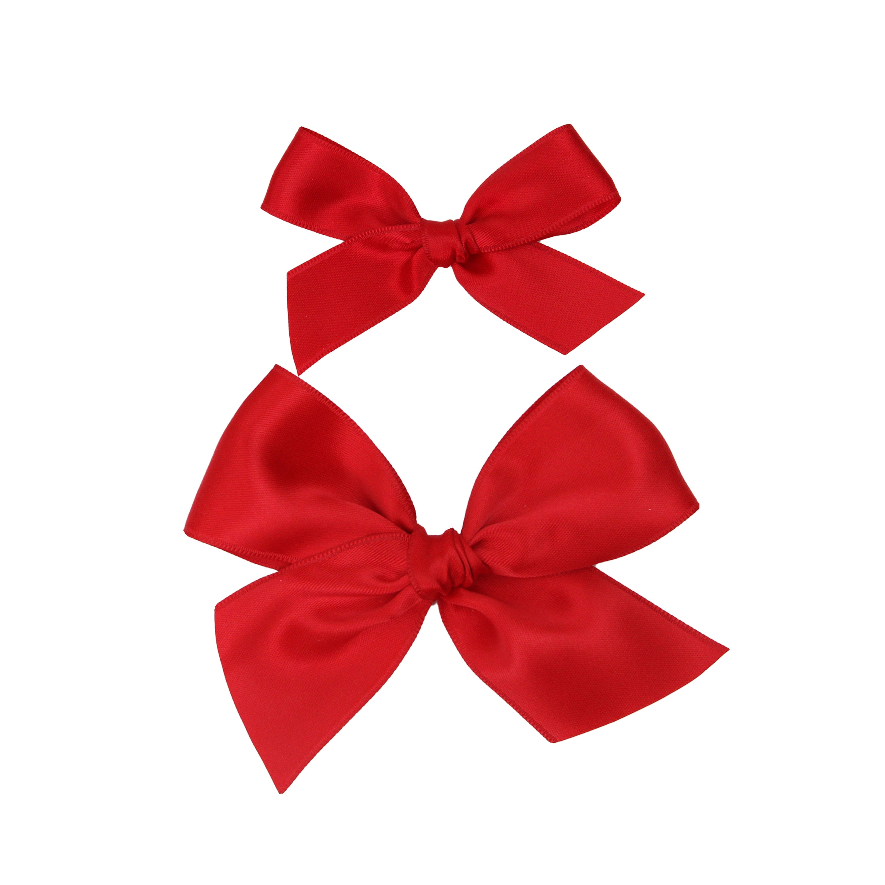 Satin Bow - Cherry Clip