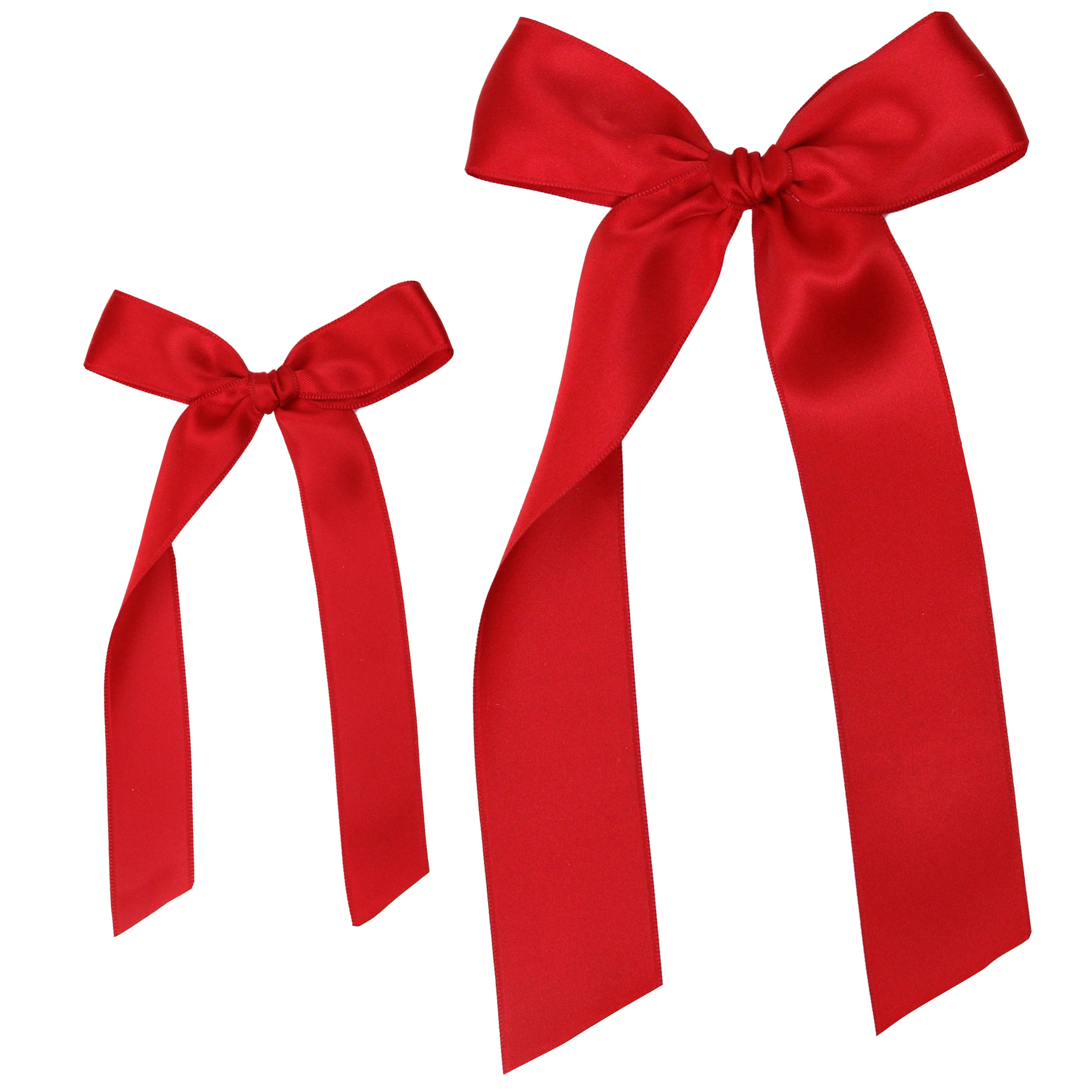 Satin Bow - Cherry Sash Clip