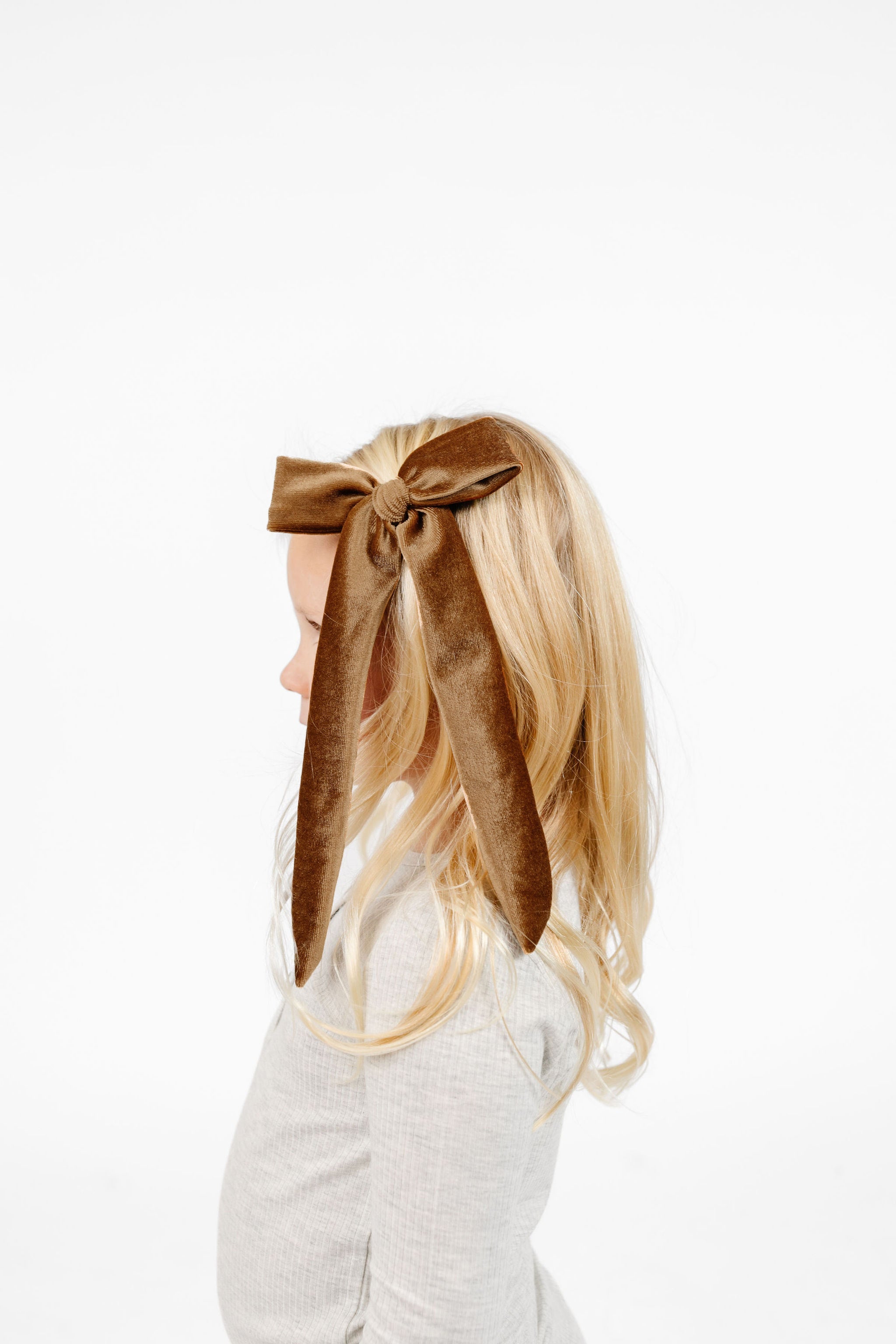 Velvet - Cinnamon Bow Sash Clip