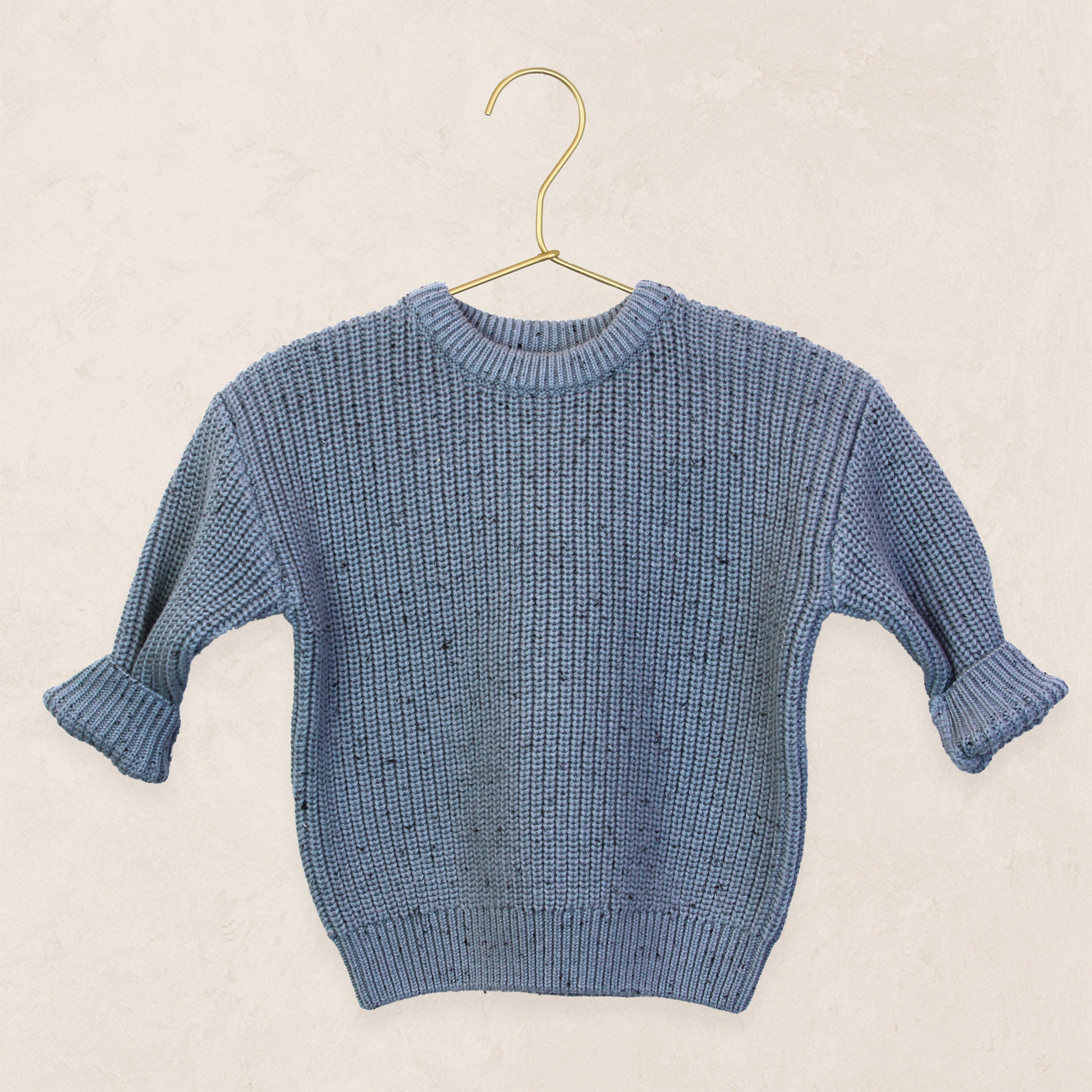 Knit Chunky Sweater - Cadet Speckle