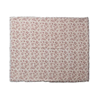 Woven Cotton Printed Throw w/ Sherpa Back, Pattern & Fringe
