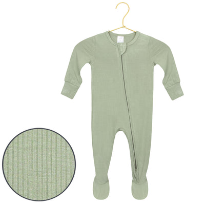 Ellis Ribbed Zipper Footies