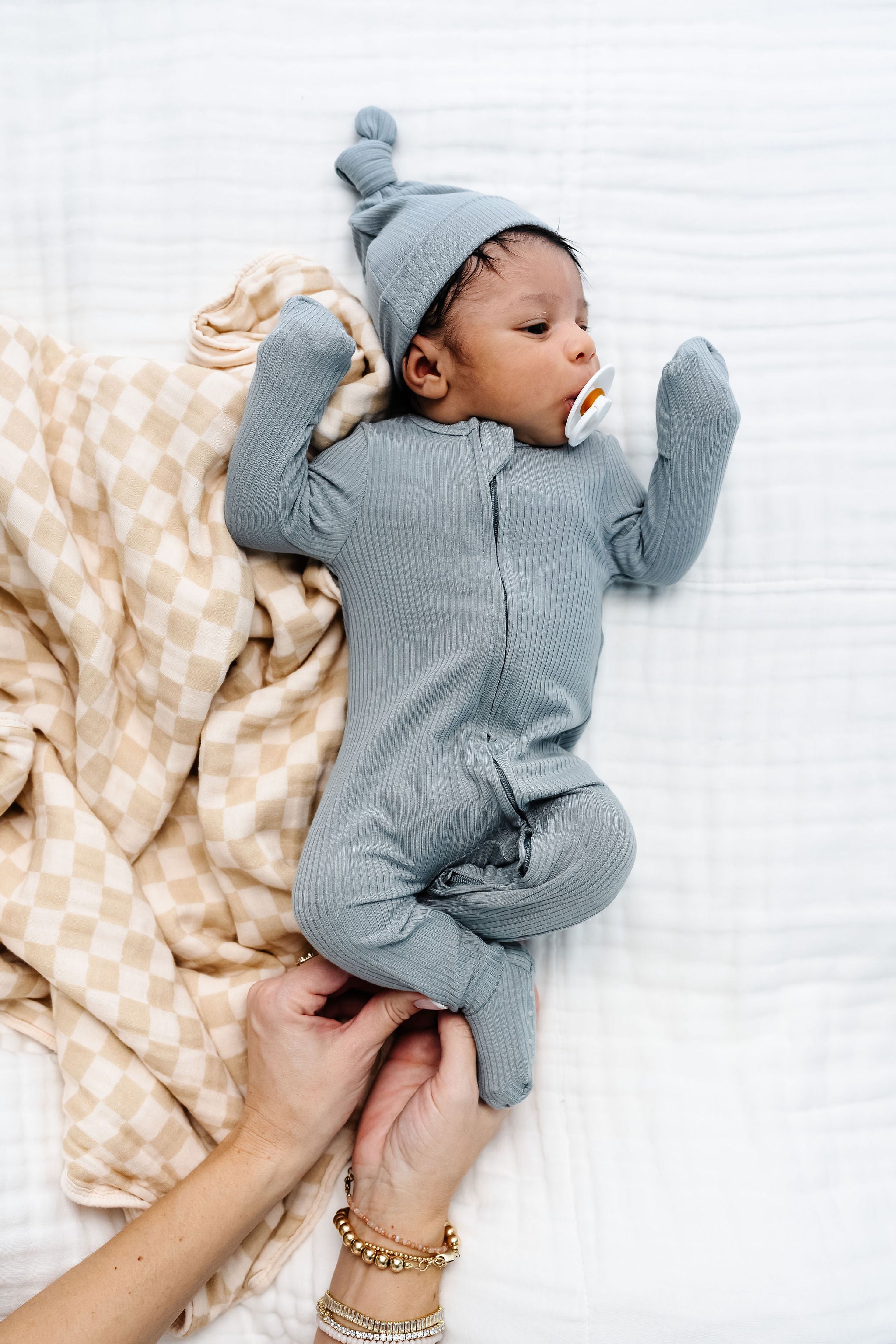 ford zipper footies newborn boy with ausstin quilt and ford hat