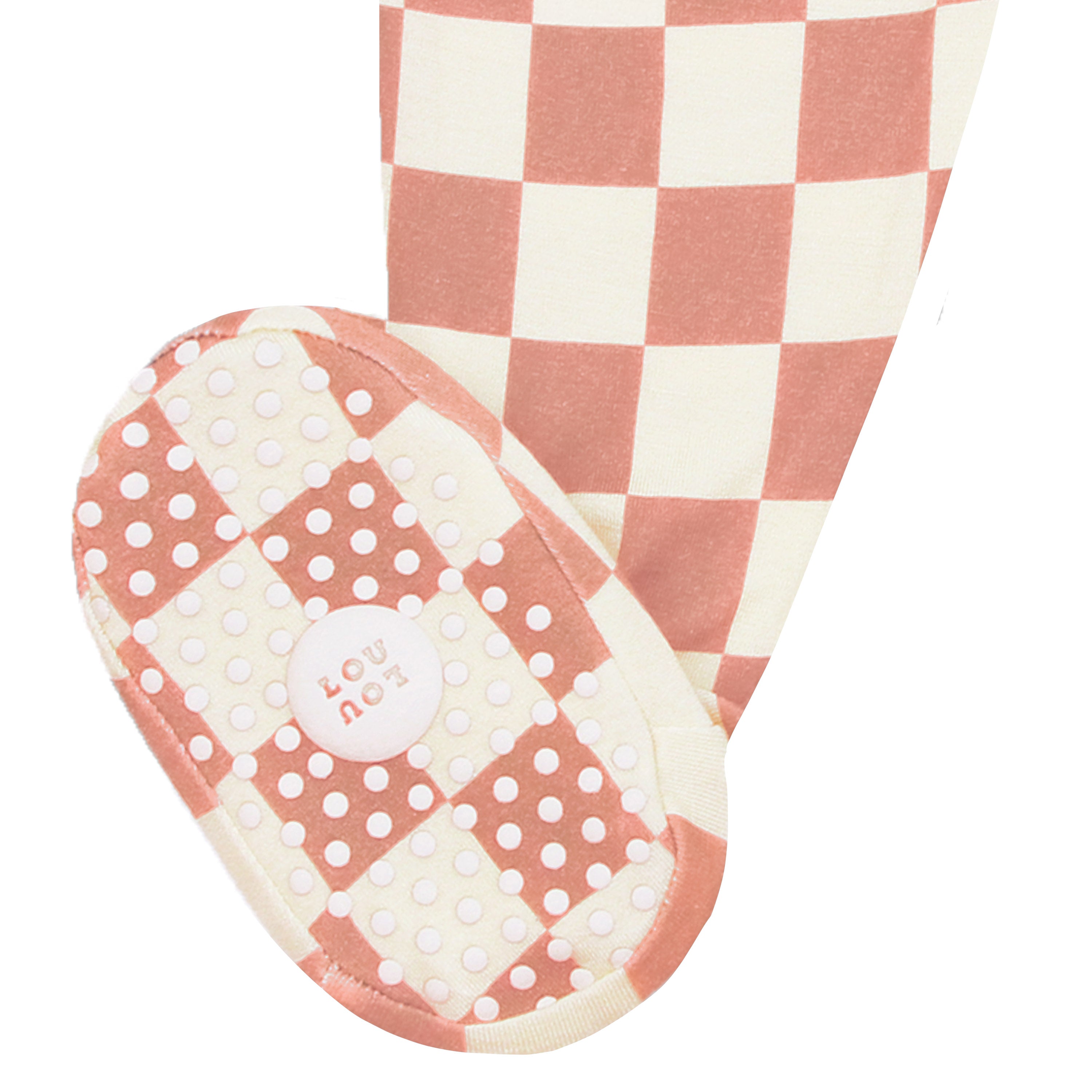 gemma zipper footies close up on grip