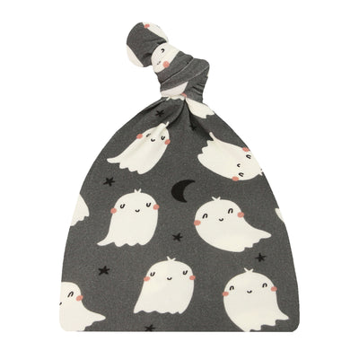 Happy Ghost Top Knot Hat