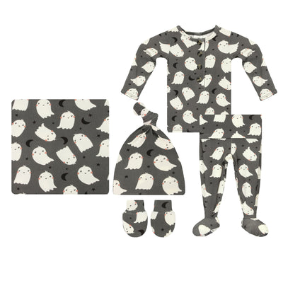 Happy Ghost Newborn Hat Bundle (Top + Bottom)