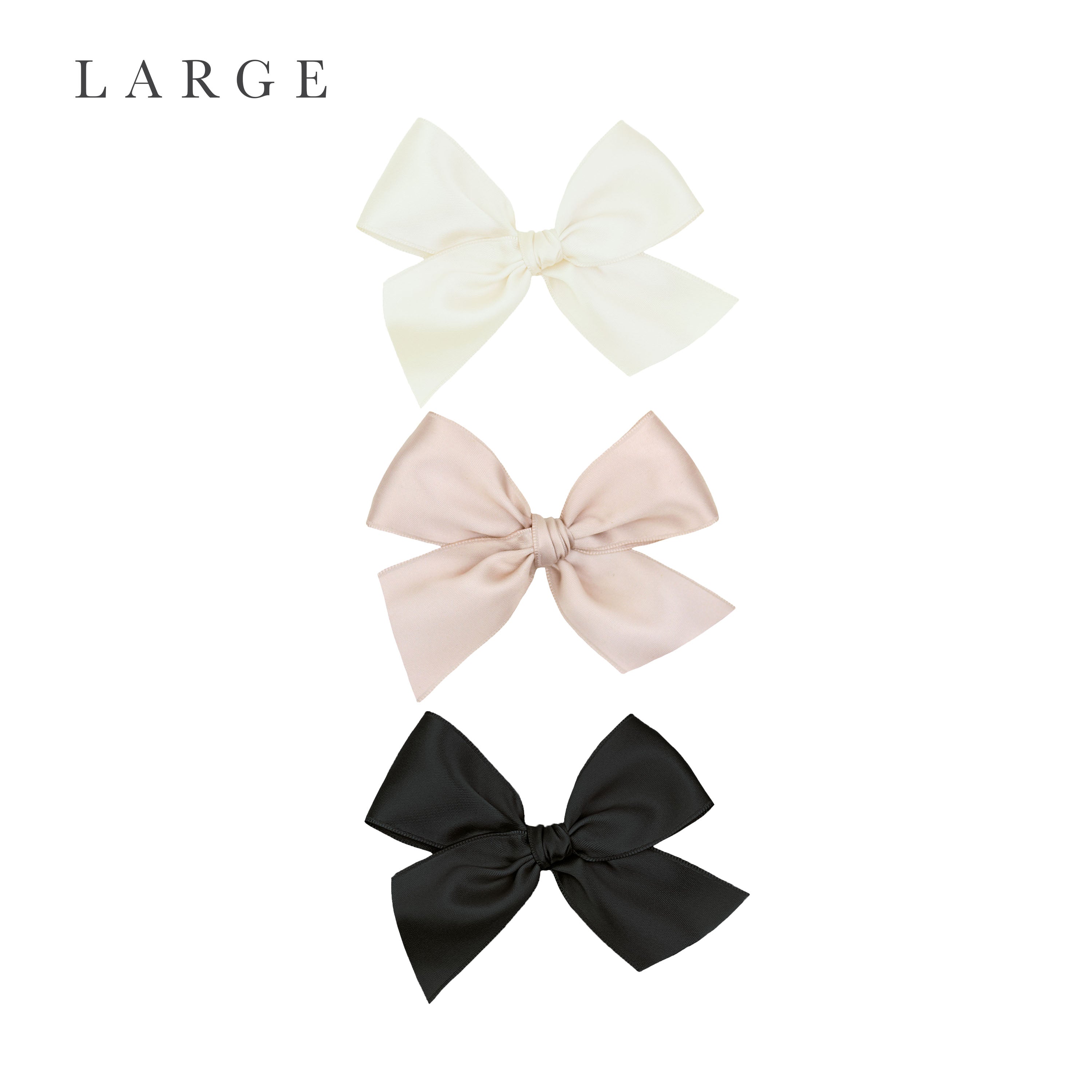 Satin Bow 3 Pack: Primrose Clips