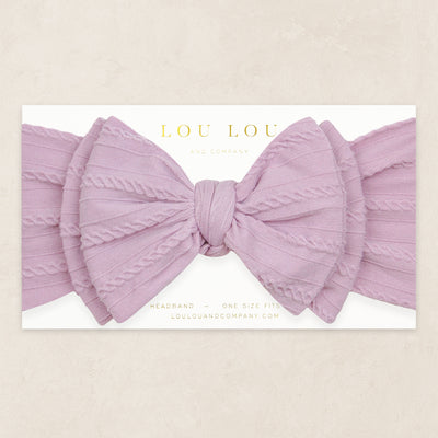 Cable Knit Headband - Lilac