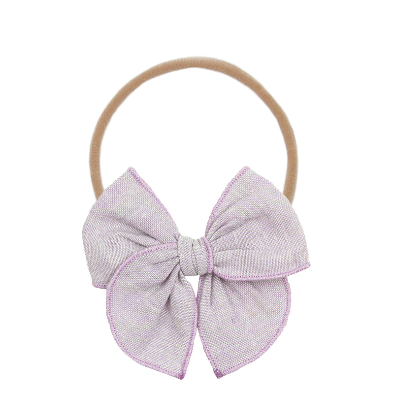 February - Heirloom Bow - Lavender Headband