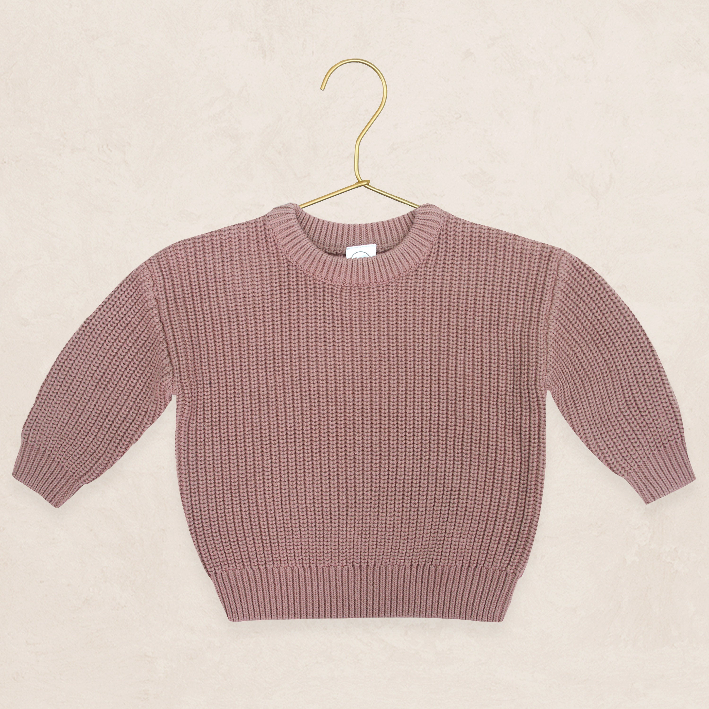 Knit Chunky Sweater - Mauve