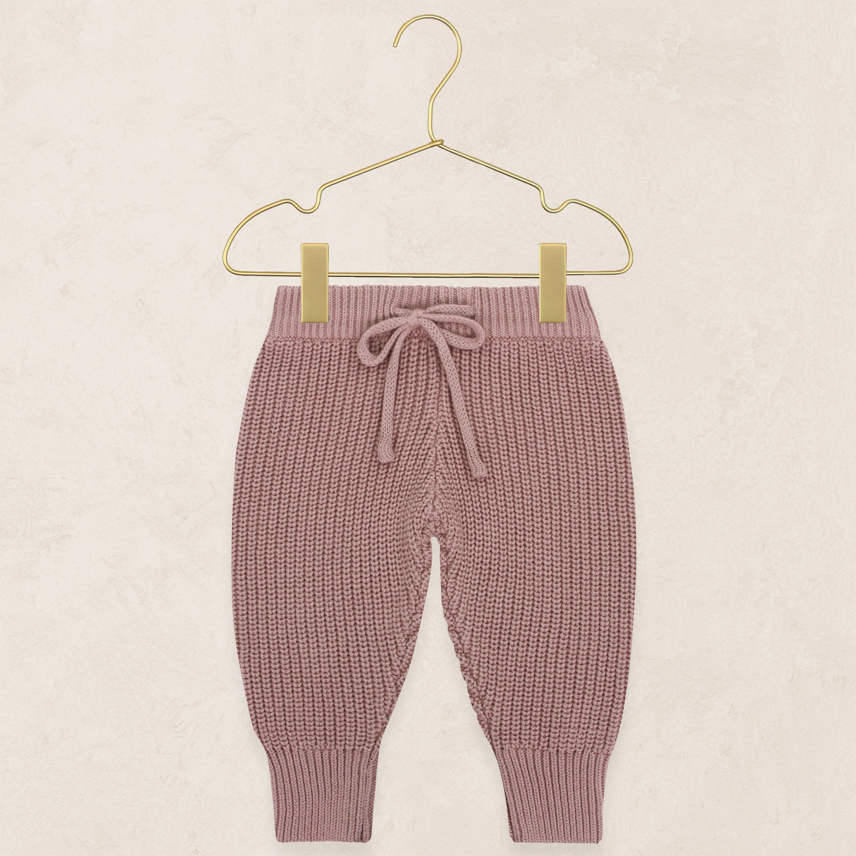 Knit Jogger Pants - Mauve