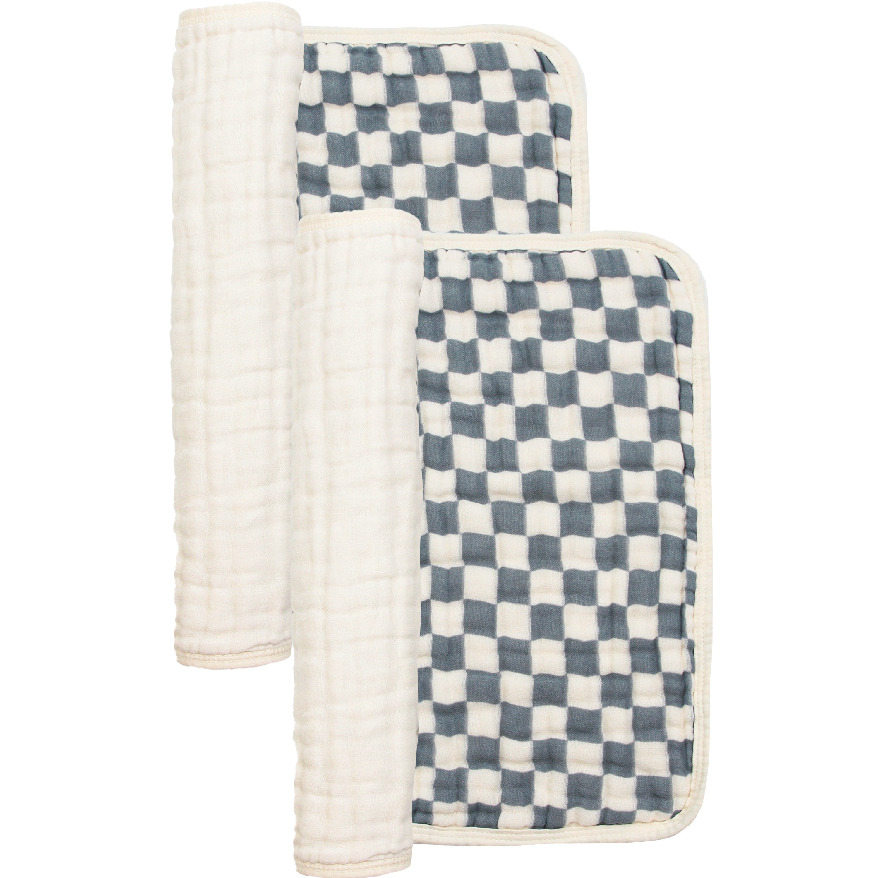 Cloud Muslin™ Burp Cloth 2 Pack - Miles/Cream