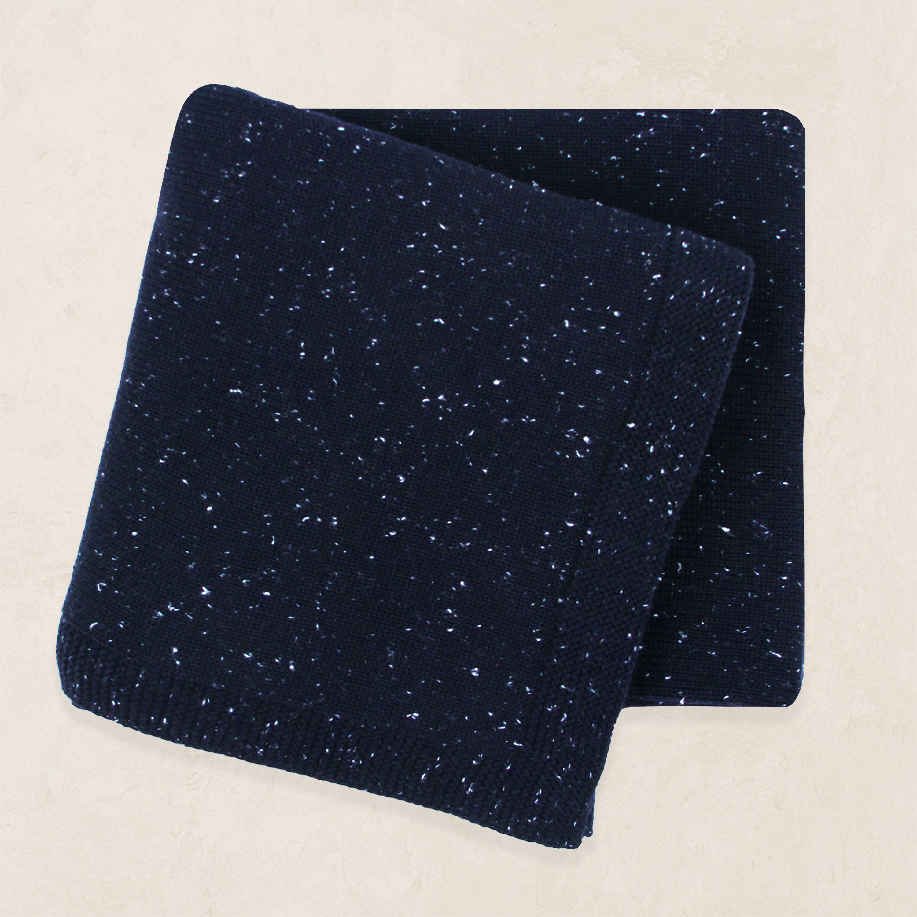 Knit Blanket - Navy Speckle