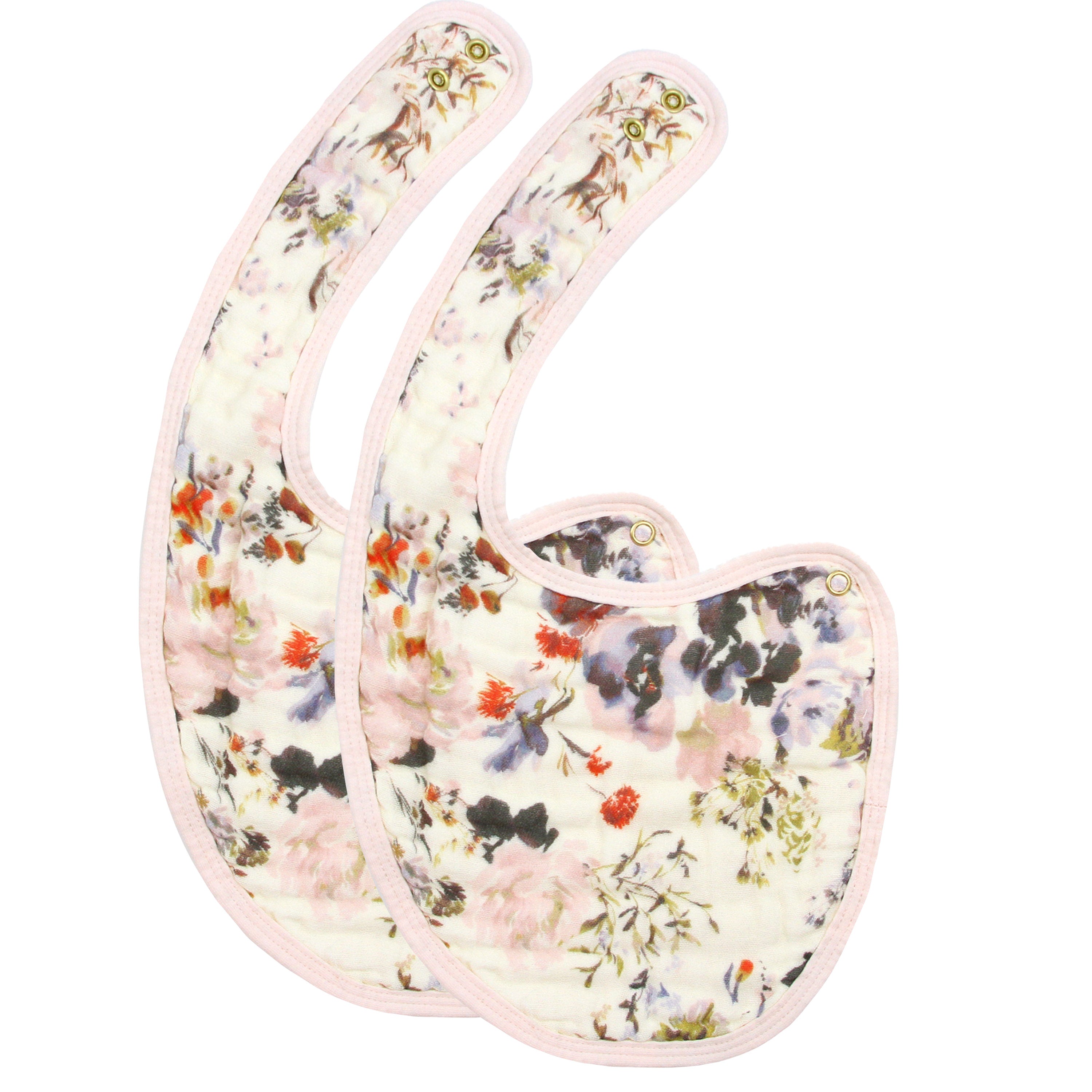 Cloud Muslin™ Bib 2 Pack - Nellie/Blush