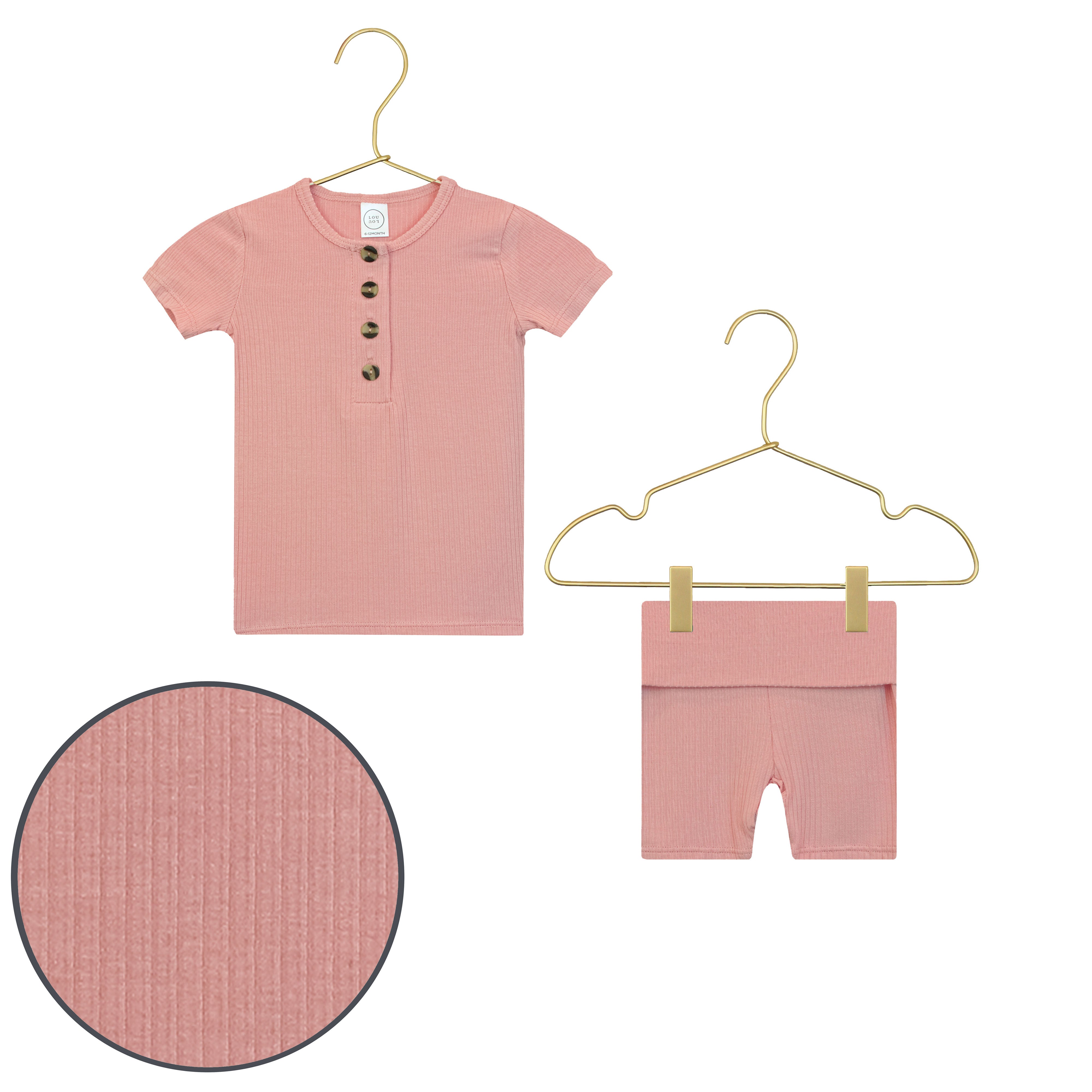 Jane Ribbed Shortie Set