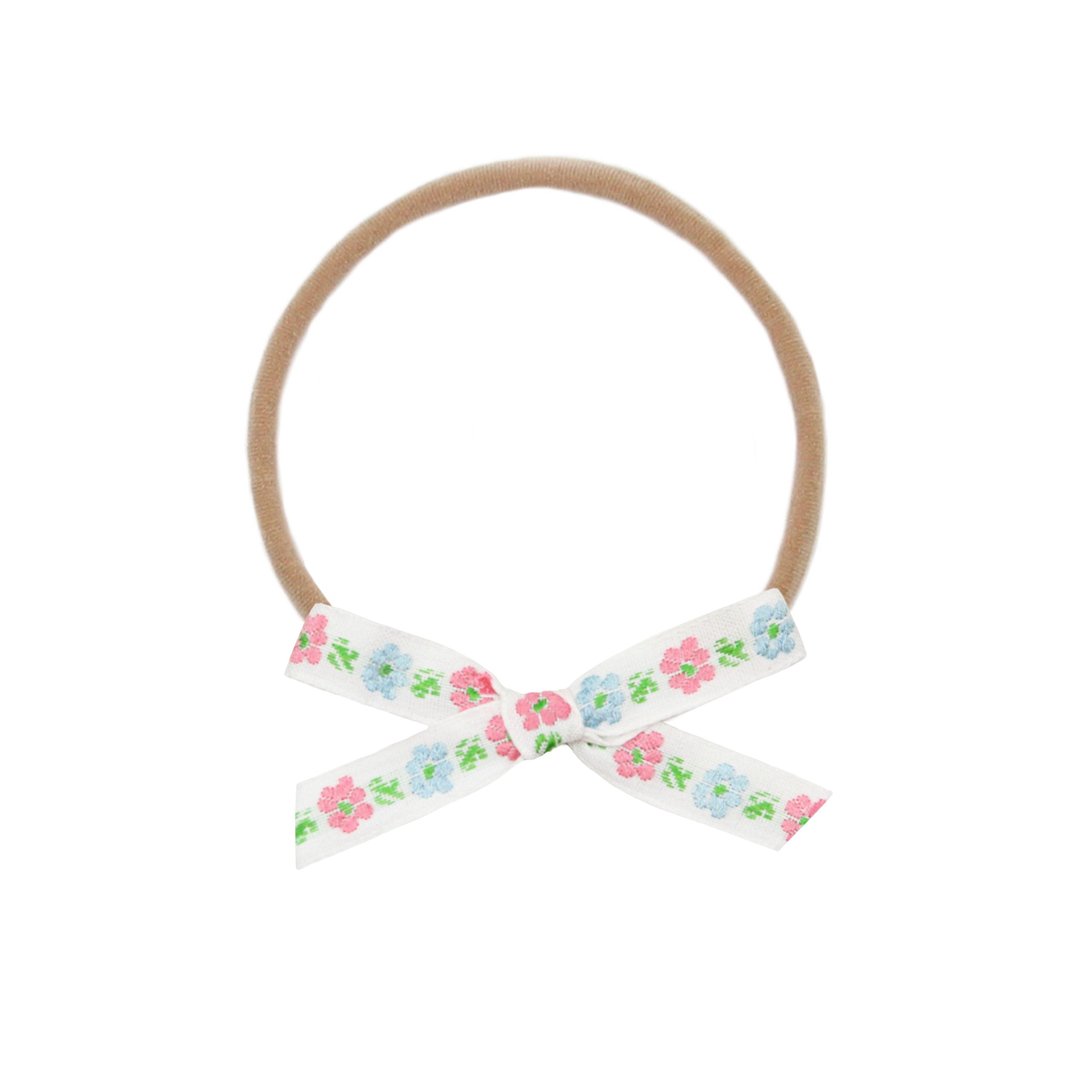 Ribbon Bow - Cotton Candy Floral Headband