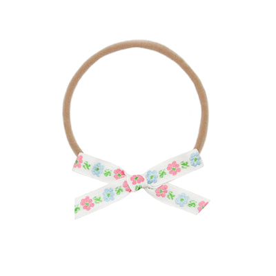 Ribbon Bow - Cotton Candy Floral Headband