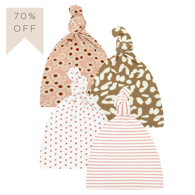 Top Knot Hat 4 Pack - Hannah