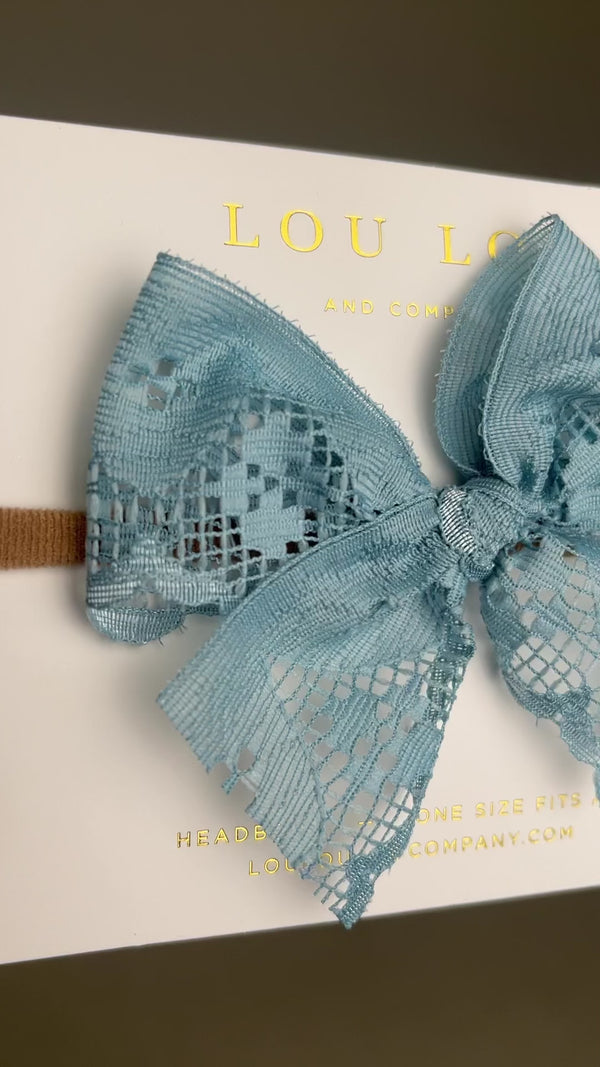 Lace Bow - Ocean