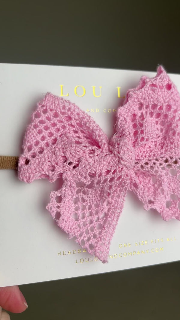 Lace Bow - Bubblegum Crochet