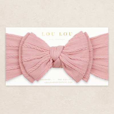 Cable Knit Headband - Rose