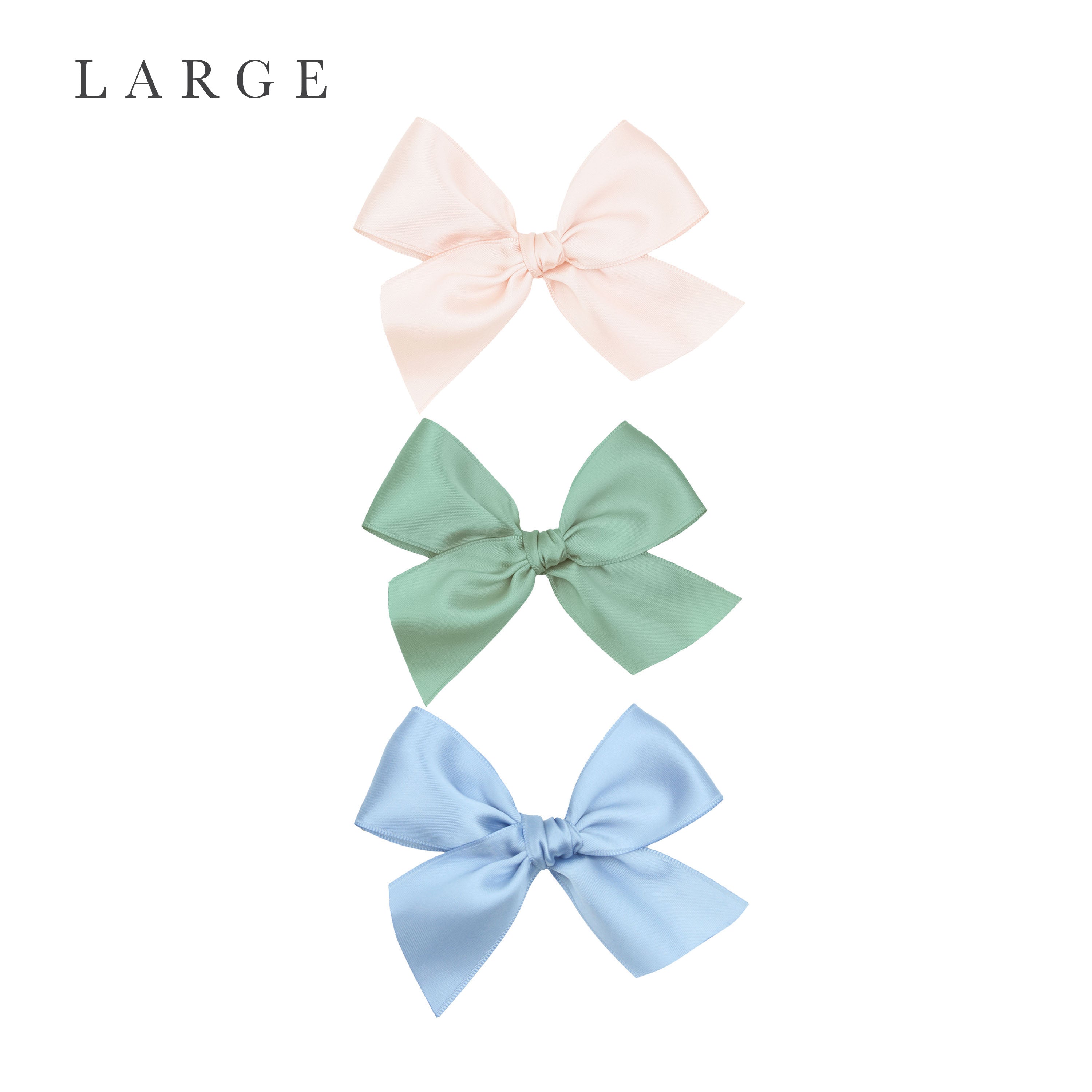 Satin Bow 3 Pack: Sage Clips