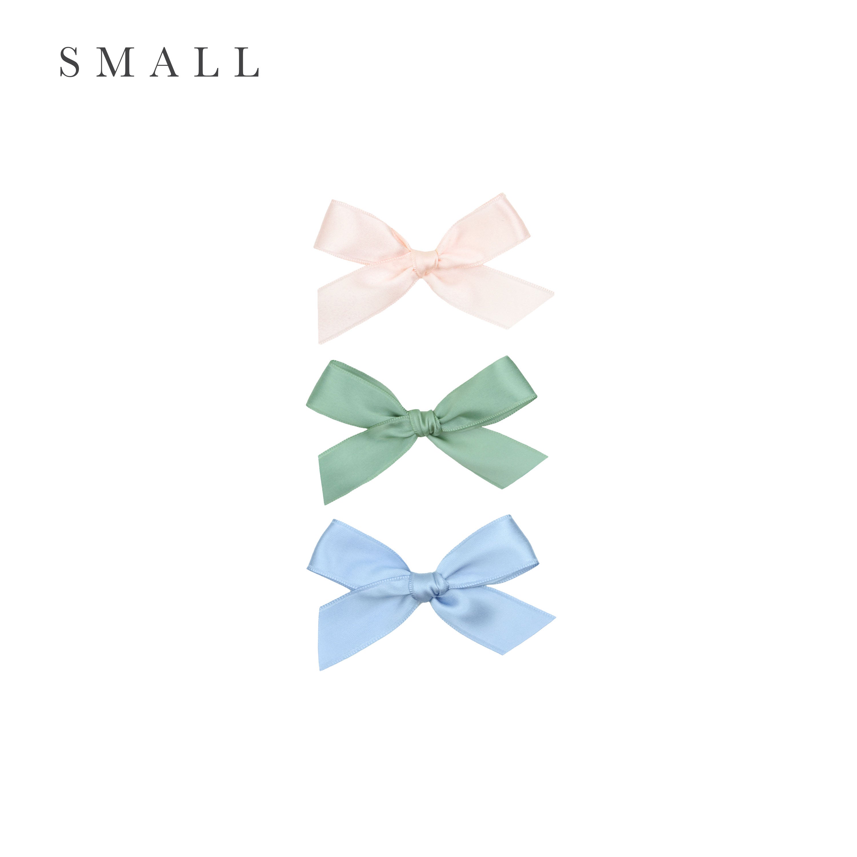 Satin Bow 3 Pack: Sage Clips
