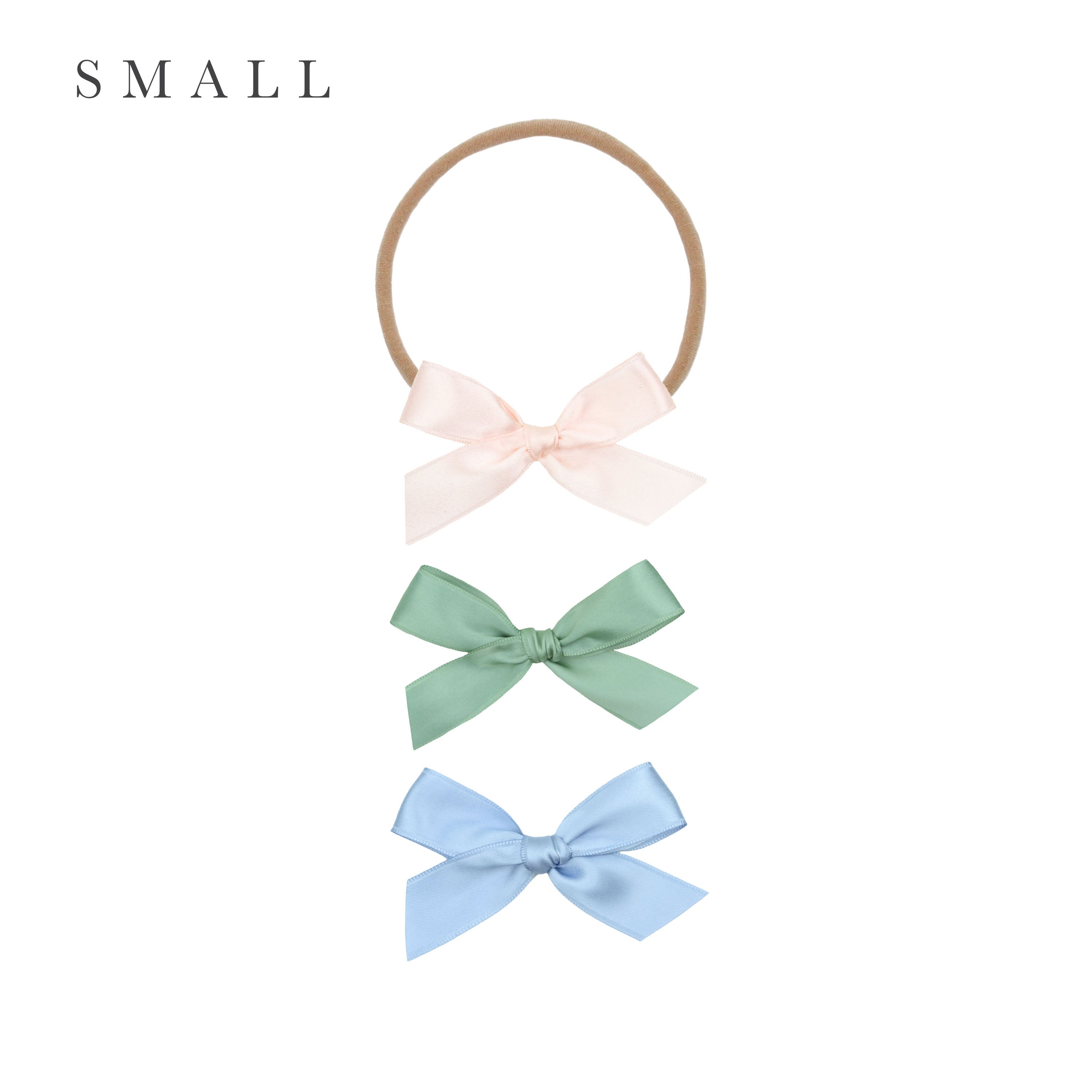 Satin Bow 3 Pack: Sage Headbands