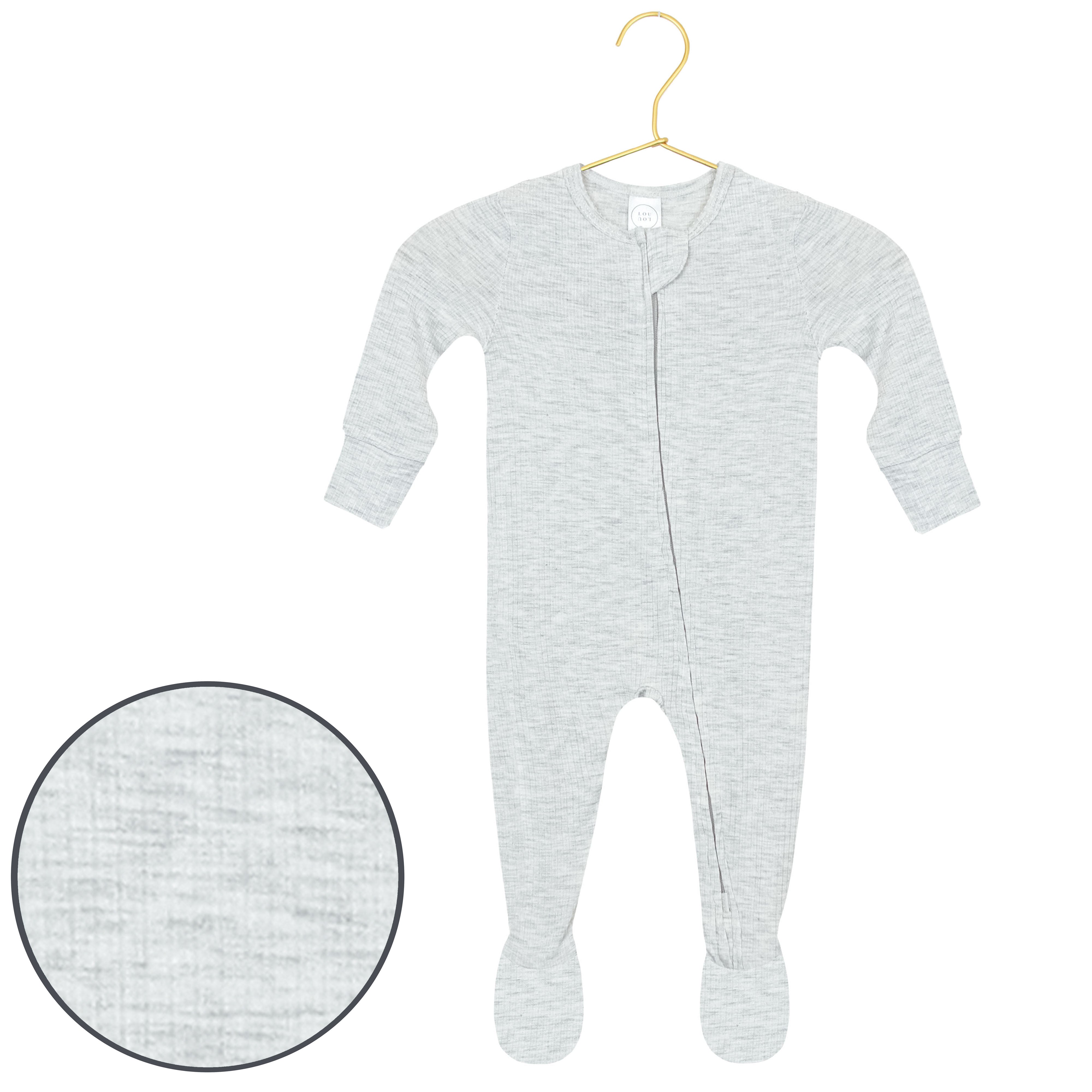 Stevie Ribbed Zipper Footies