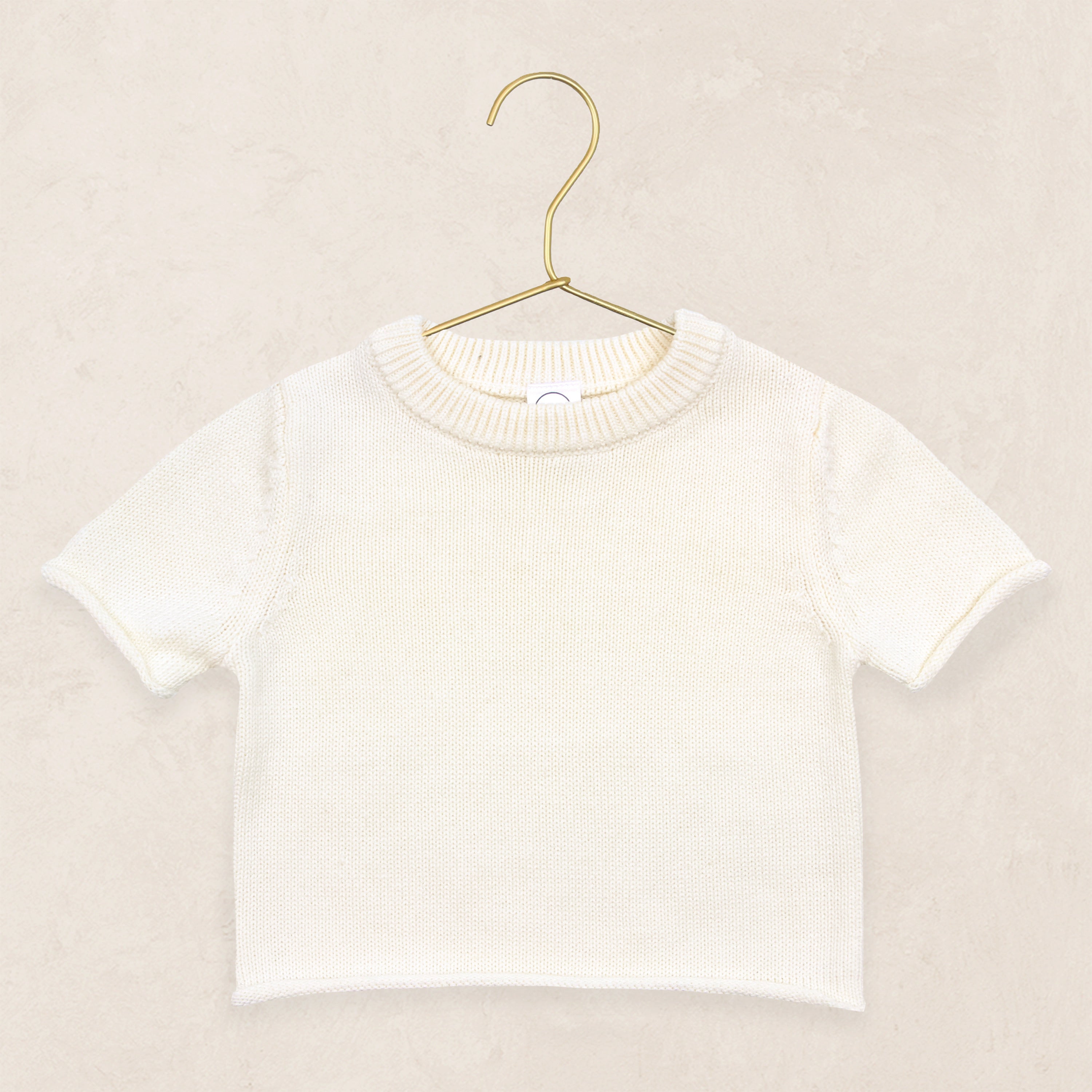 Knit Short Sleeve Tee - Ivory