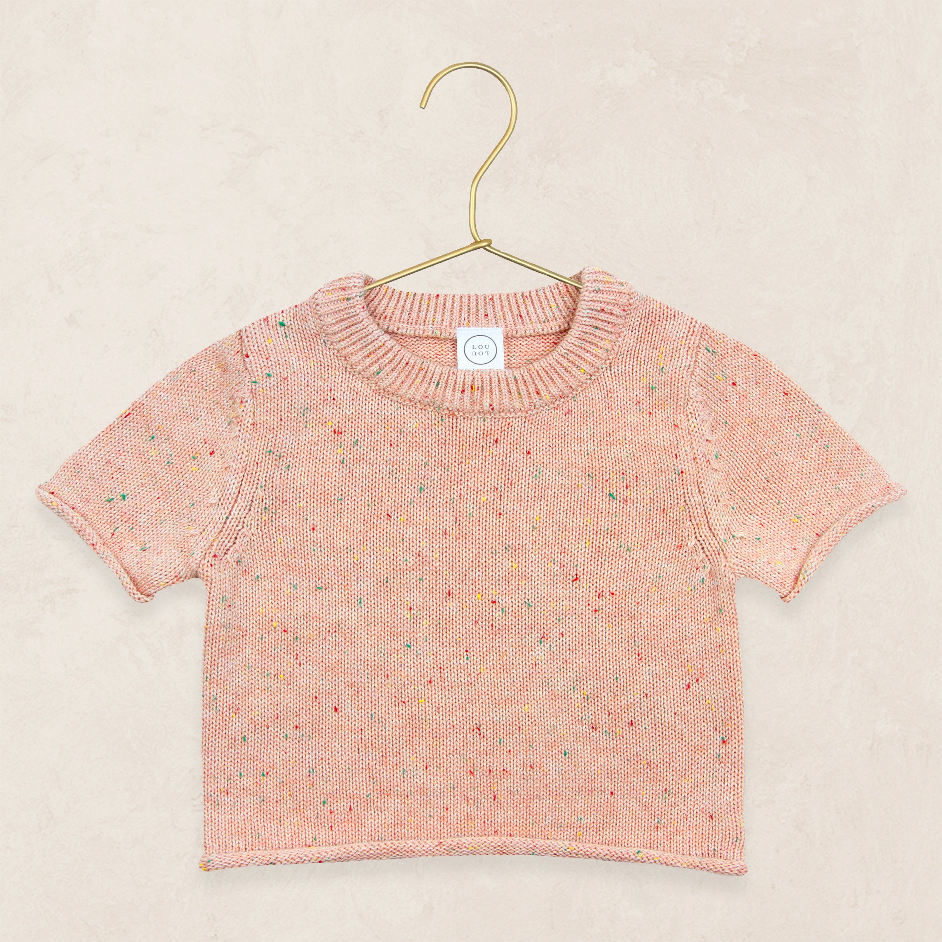 Knit Short Sleeve Tee - Petal Speckle