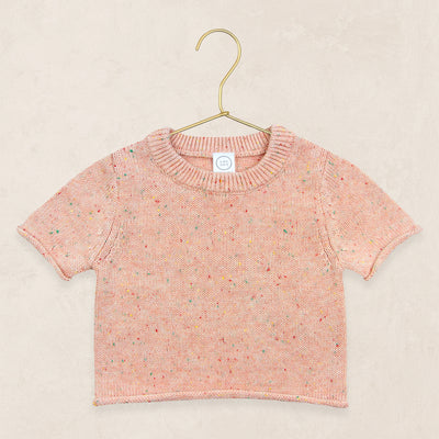 Knit Short Sleeve Tee - Petal Speckle
