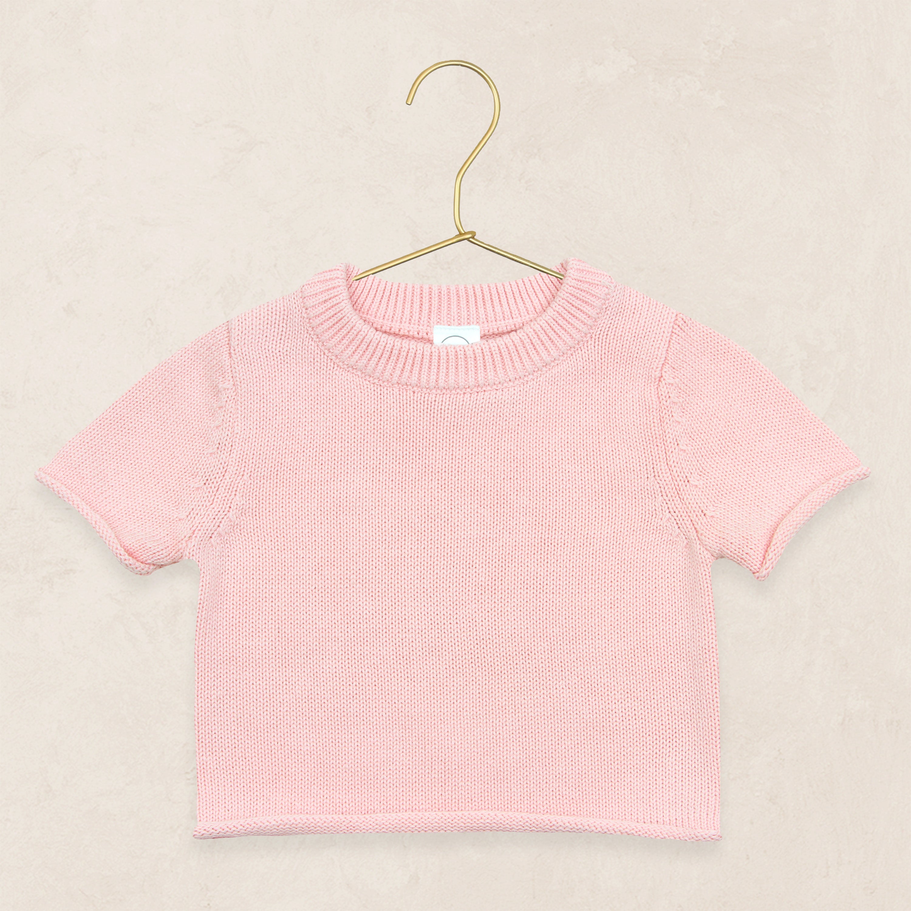 Knit Short Sleeve Tee - Blush