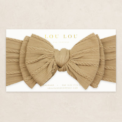Cable Knit Headband - Tan
