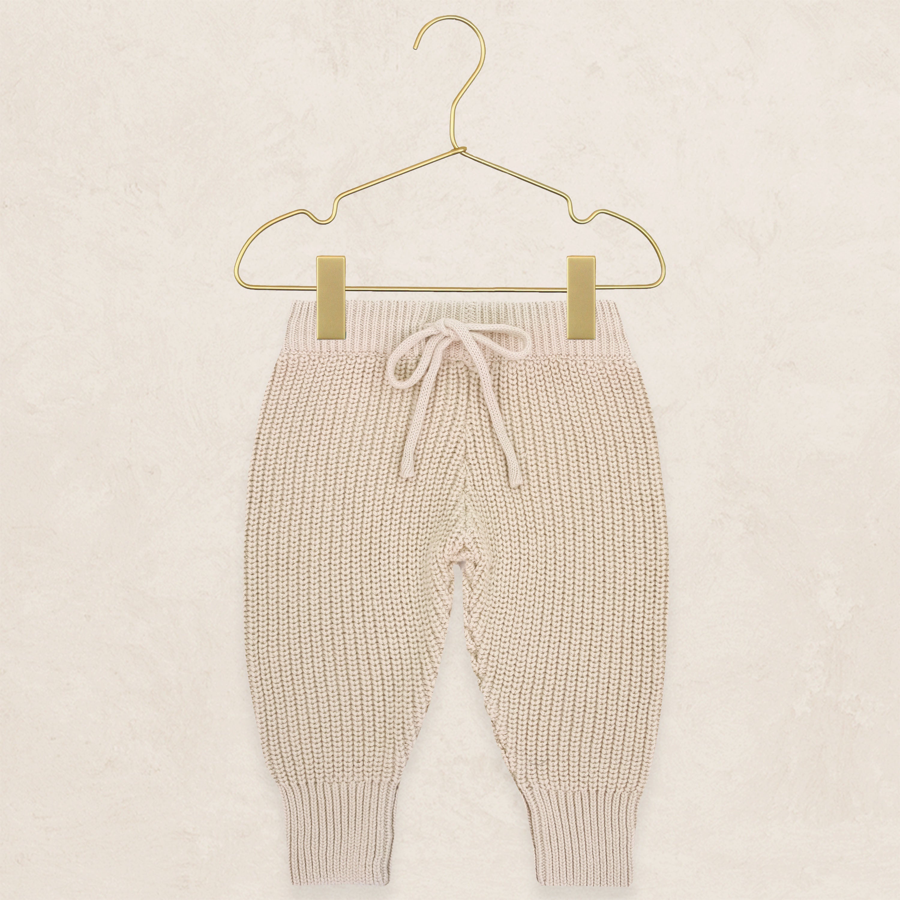 Knit Jogger Pants - Tan
