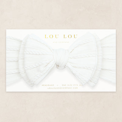 Cable Knit Headband - White