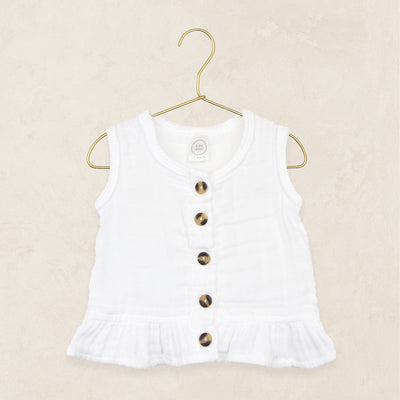 Ruffle Tank - White