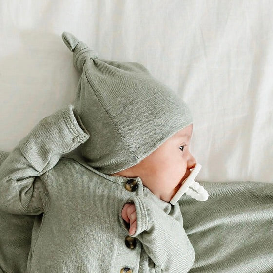 Collins Plush Knit Top Knot Hat