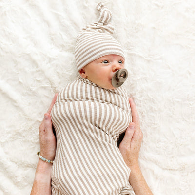 Indy Ribbed Top Knot Hat