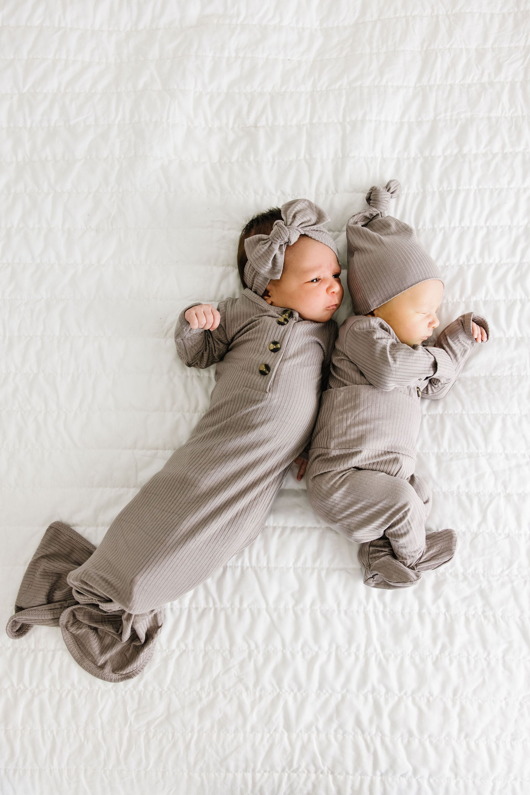 Beau Ribbed Knotted Gown