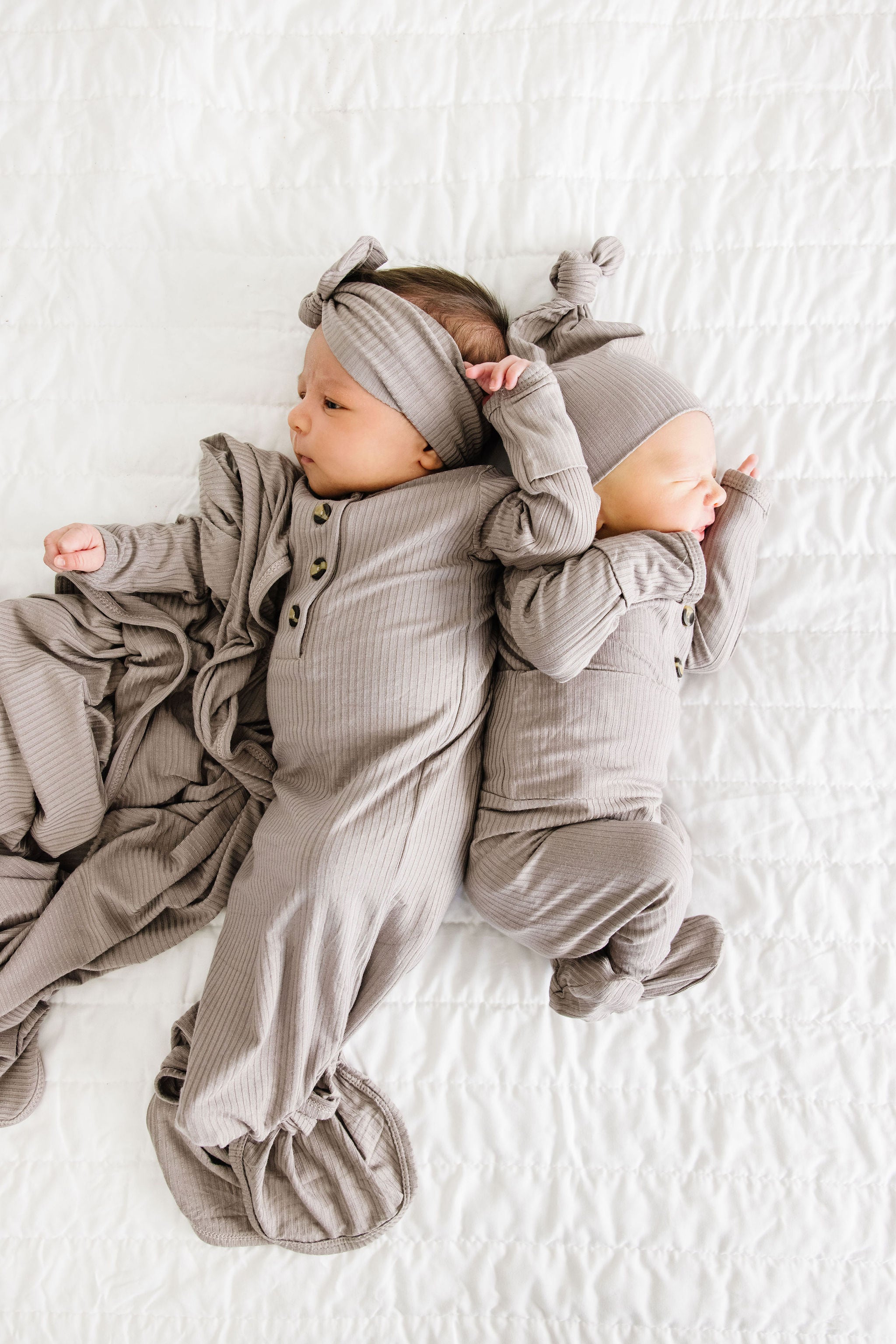 Beau Ribbed Knotted Gown