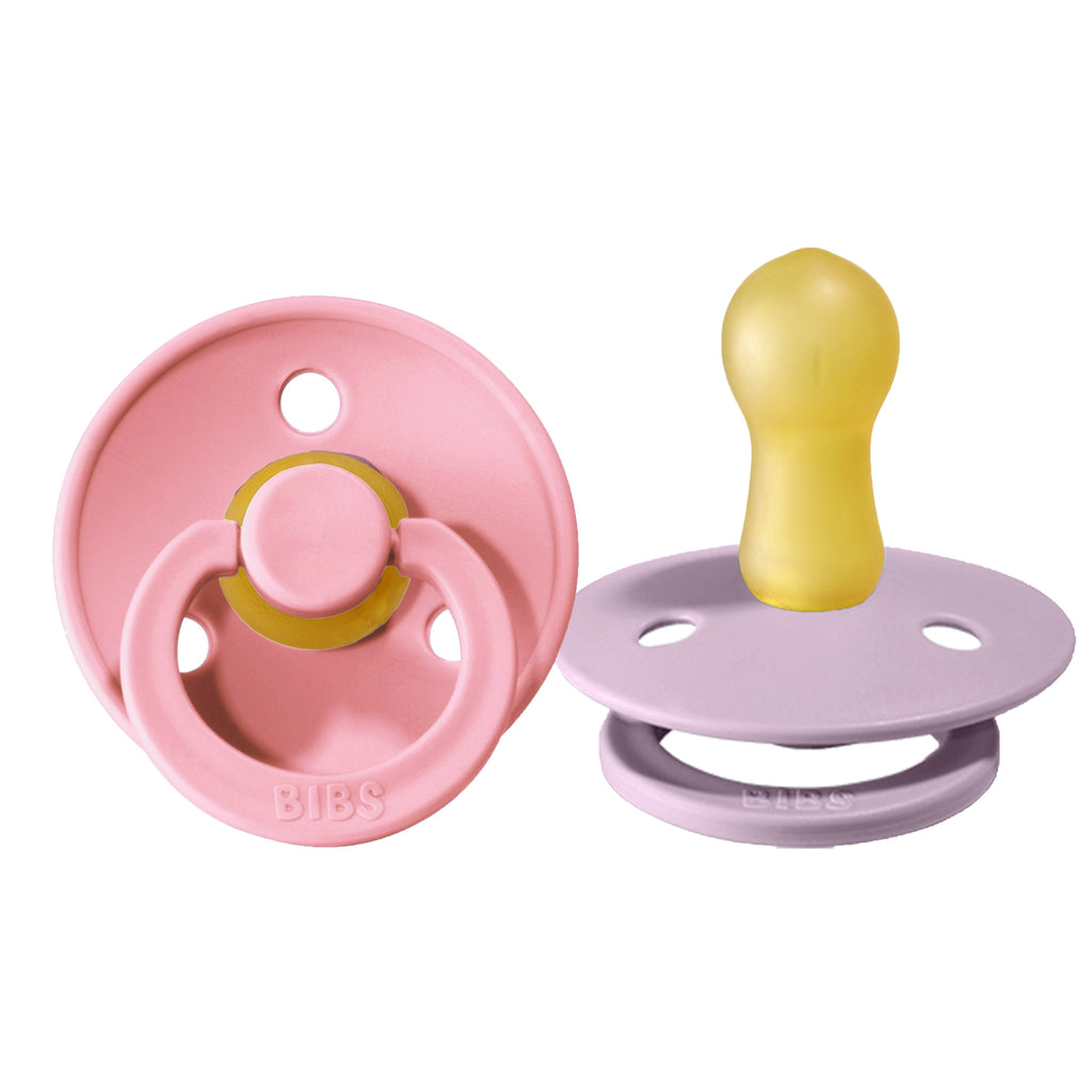 Bibs Pacifier 2 Pack: Dusty Lilac + Baby Pink – Lou Lou & Company