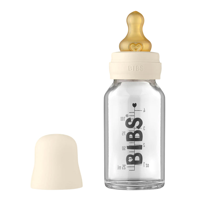 Bibs Baby Glass Bottle Complete Set: Ivory