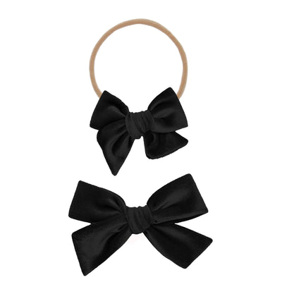 Velvet - Black Bow Headband
