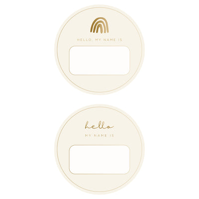 Blank Name Tags - Gold Foil (2 pack)