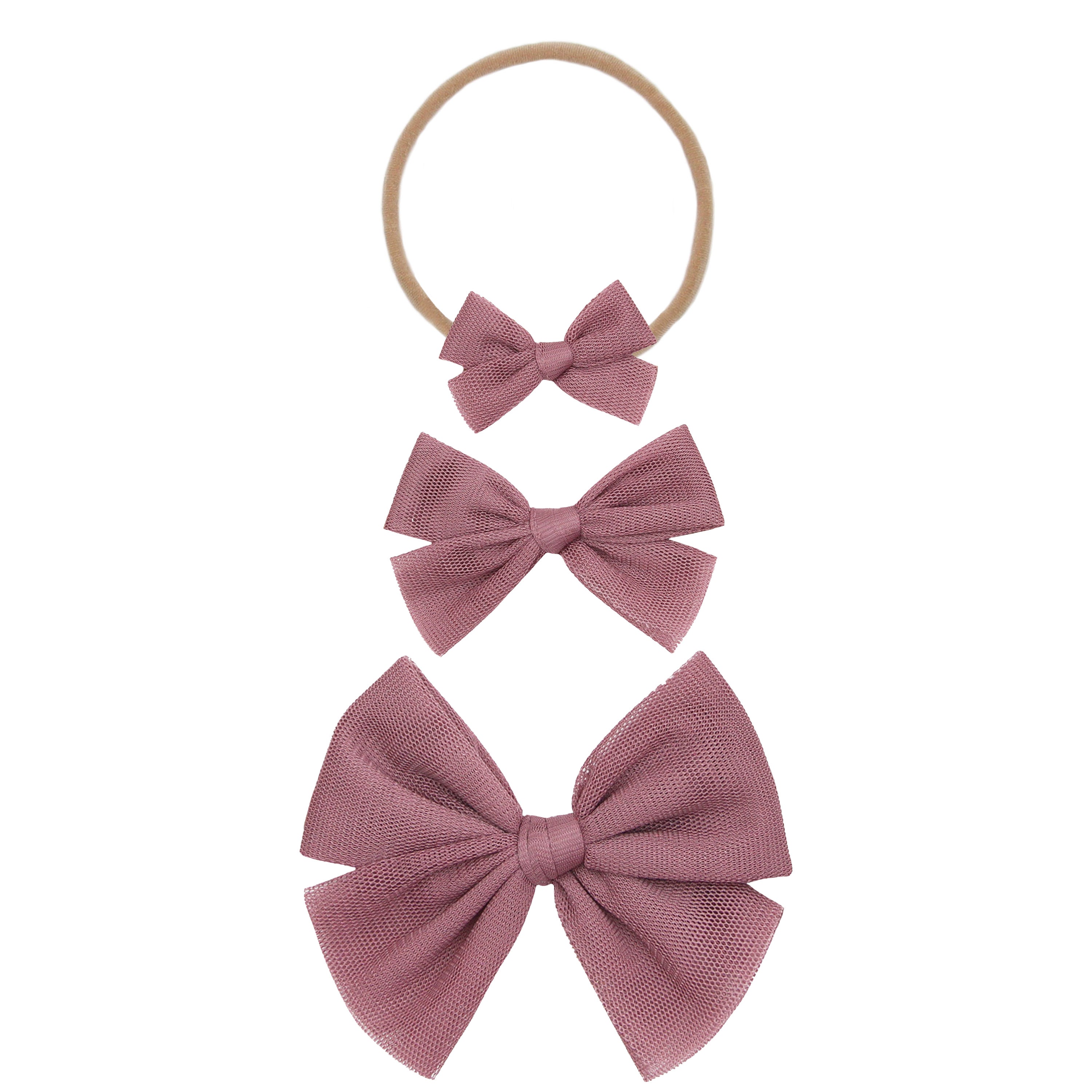 Tulle Bow 3 Pack: Iris Headbands